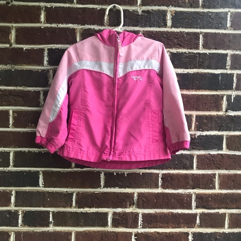Osh Kosh B’gosh girls pink windbreaker, Sz 3T